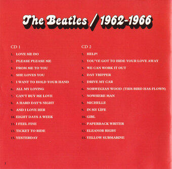 2CD The Beatles – 1962-1966  red album 1993 - 5