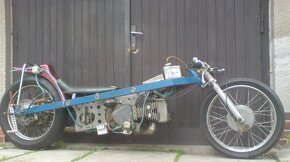 starý pretekový motocykl sprint dragster jawa čz koště DKW - 5