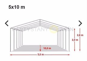 Párty stan 5x10 m - 5