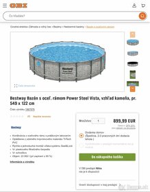 Bestway Bazén s oceľ. rámom Power Steel Vista, vzhľad kameňa - 5