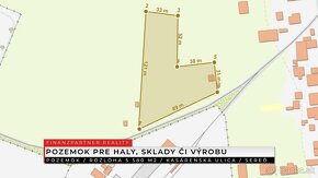 Pozemok pre haly, sklady či výrobu, 5 580 m2, Sereď - 5