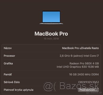 Macbook pro 15” i7 - 5