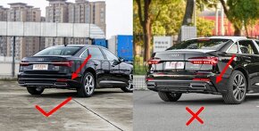 SPOILER DIFUZOR s koncovkami pro Audi A6 C8 2019+ - 5