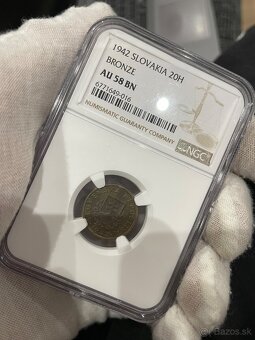 20 halier 1942 CuZn Slovenský štát NGC - 5