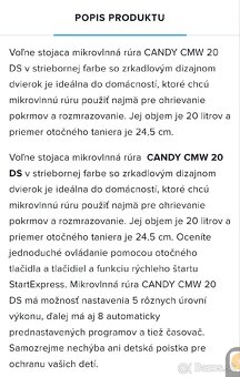 Mikrovlnná rúra CANDY CMW 20 DS - 5