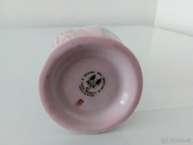 Secesní vázička -růžový porcelán -Chodov - 5