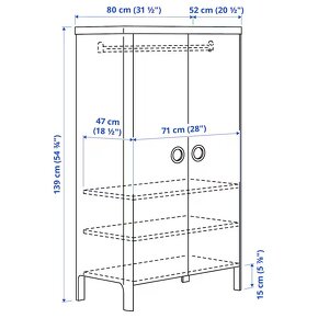 Ikea Busunge modra skrina a komoda - 5