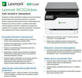 Lexmark MC3224dwe, farebna/laser, s 3 novymi orig. naplnami - 5