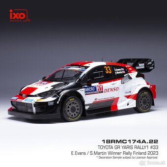 Modely Toyota GR Yaris Rally 1:18 IXO - 5