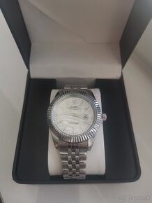 Pánske hodinky Rolex Datejust palm lief motiv biele - 5