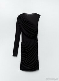 NOVÉ Zara sexy čierne tylové asymetrické šaty - 5