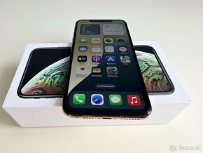 Apple iPhone XS MAX 64GB Gold,Baterka 100%  TOP STAV - 5