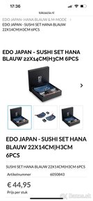 Edo Japan Hana Blue keramický sushi set pre 4 osoby/nový - 5