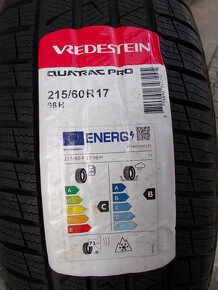 Pneumatiky Vredestein 215/60R17 celoročné nové 4ks - 5