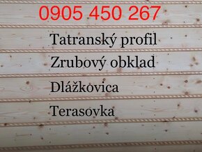 Tatranský profil, Drevený obklad, Palubovka, Dlažkovica - 5