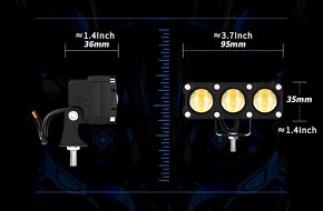 Led svetlo 12V prídavné univerzálne na motocykel - 5