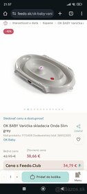 OK BABY Vanička skladacia Onda Slim grey - 5