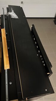 Rozkladacia posteľ Ikea Hemnes 80/160x200 ČIERNA+2x matrace - 5