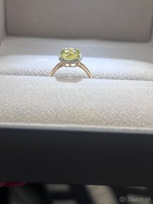 Zlatý prsteň Peridot a diamanty - 5