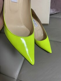 Jimmy Choo pumps-lodičky yellow neon/blk 41,5 - 5