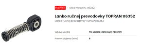 Lanko ručnej prevodovky TOPRAN 116352 - 5