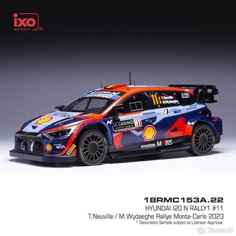 Modely Hyundai i20 Rally1 1:18 IXO - 5