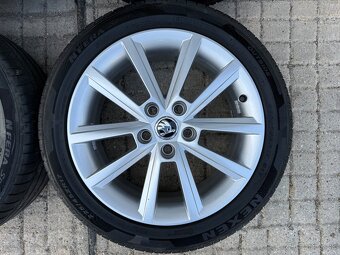 5x112 R17 original Skoda Octavia 3 TERON letné pneu 6,5-7mm - 5