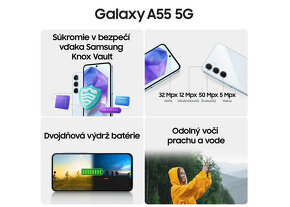 Samsung Galaxy A55 5G 6/128GB DUOS Modročierny - nerozbalený - 5