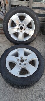 Alu disku škoda crateris 5X112 r16 zimné gumy Goodyear - 5