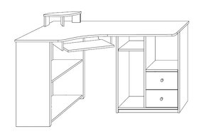 Rohový písací stôl - 5