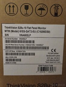 Lenovo thinkvision s28-10u (28" 4k 60hz) možná aj výmena - 5