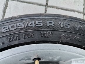 Alu disky 5x100 R16 Škoda + 205/45 R16 letné pneumatiky - 5