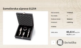 Sada pre vinára, somelíérska súprava v drevenom kufríku - 5