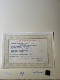 Andy Warhol "Superman" Limitovaná edícia_Certifikát - 5