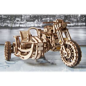 Ugears 3D drevené mechanické puzzle UGR-10 Motorka - 5
