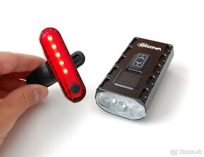 Profi LED SET svetlá na bicykel 1200LM, 17 režimov, 5600 mAh - 5