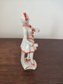 Volkstedt kolombína pierotka porcelánová soška 13 cm - 5