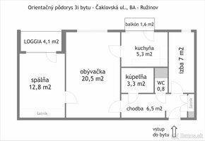 EXKLUZÍVNE na dlhodobý prenájom 3 izbový byt v Ružinove - 5