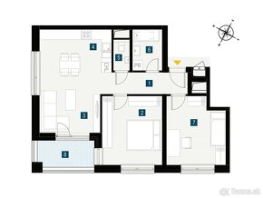 3 izbový byt v novostavbe s výbornou dispozíciou - 5