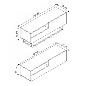 TV stolík Spring ERTVSZ 120 - dub artisan - 5