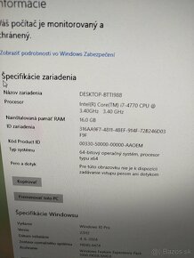 Počítač HP, Intel i7-4770, 16GB RAM, 256GB SSD - 5