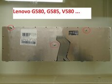 Klavesnice Lenovo B570, B575, B580, B585, B590;;G580, G585 - 5