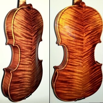 husle 4/4 model Stradivari tiger stripes - 5