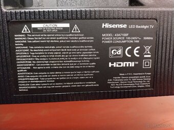 Predam TV Hisense 4K, uhl 108cm - 5