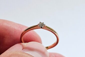 14k zlatý prsteň 0,075ct ✨✨✨ - 5