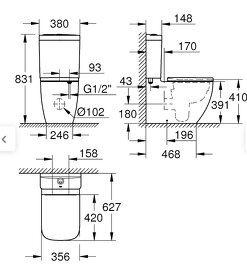 Wc GROHE (nový) komplet - 5