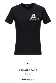 Armani Jeans tričko čierne XS - 5