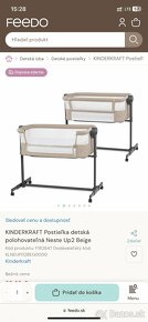 Kinderkraft postieľka detská polohovateľna Neste Up2 Beige - 5