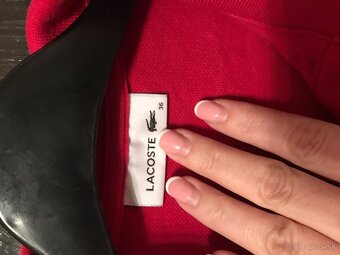 LACOSTE originál Red damske polotricko S/M - 5