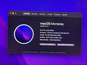 apple mac pro 6.1 2013, 64/250gb, 10x 2.8ghz - 5